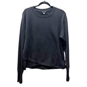 Athleta Sweatshirt Sweater Black Stretch Crew Neck Long Sleeve Pullover Sz M